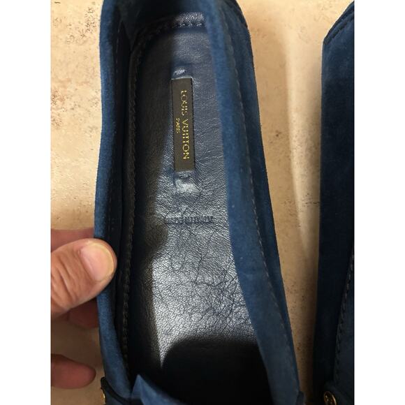 Louis Vuitton Blue Suede Women’s Loafers Size 36.5 (6.5) - Picture 3 of 11